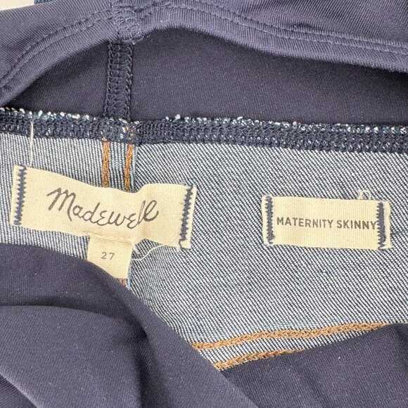Madewell Maternity Over The Belly Denim Stretch Skinny Mommy Ankle 27 Jeans - Picture 6 of 8